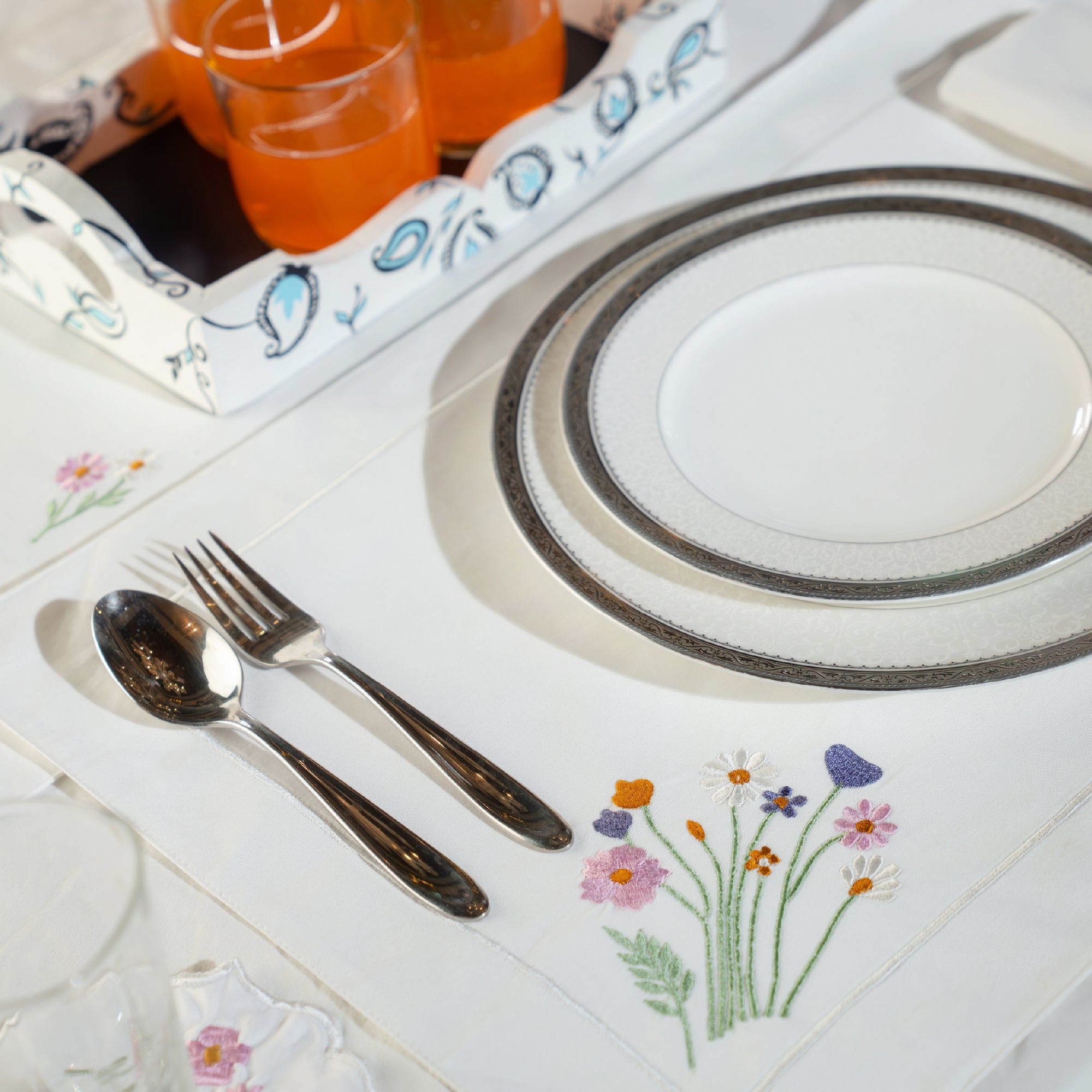 Floral Whisper Placemat Design 4