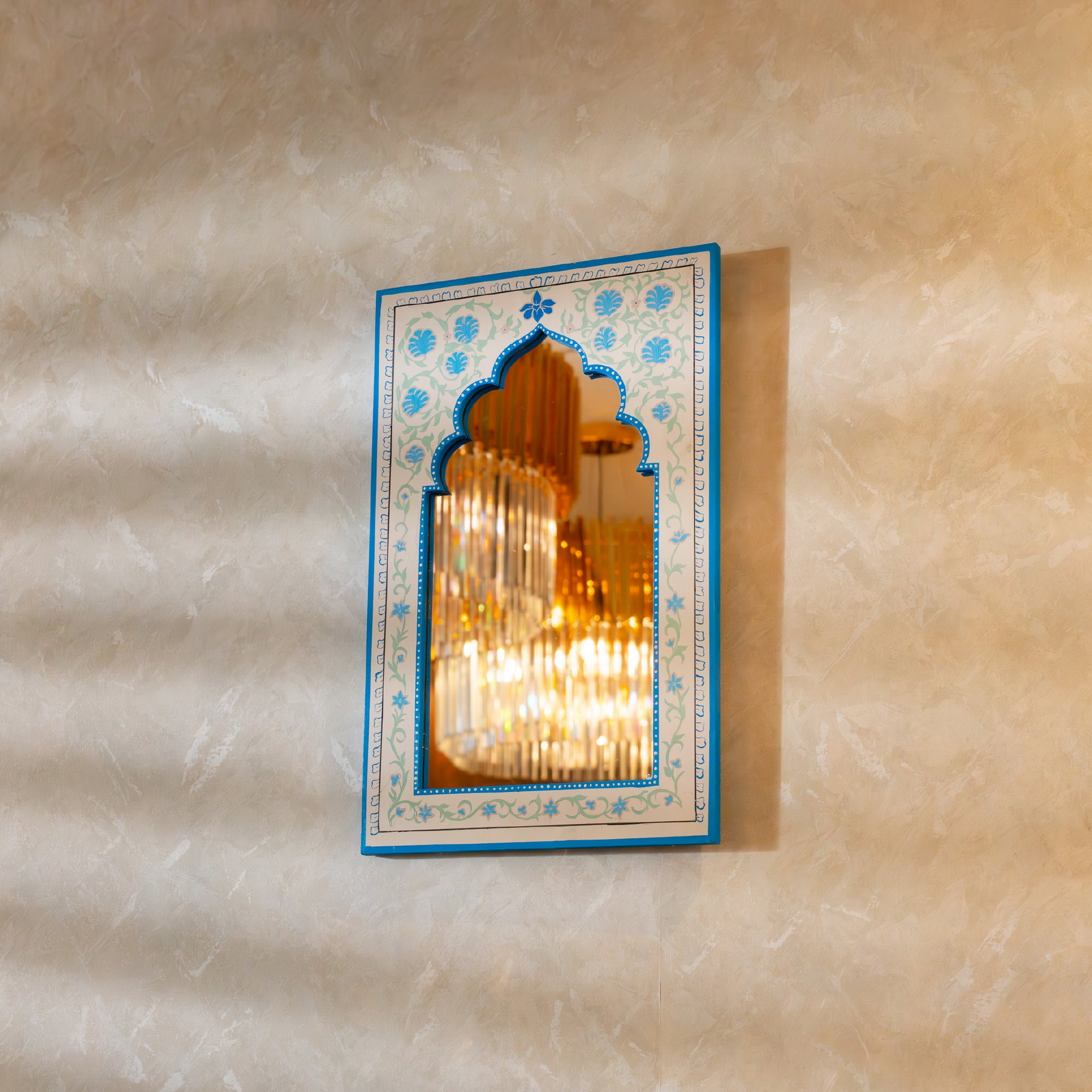 Blue Heritage Arch Mirror Frame
