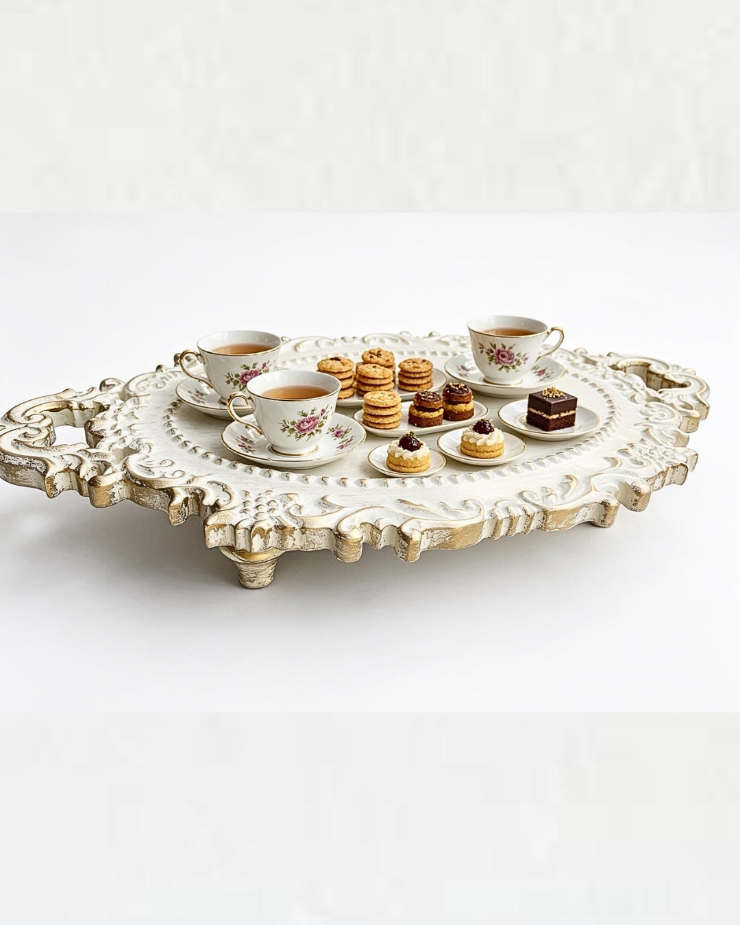 Vintage Bloom Serving Tray
