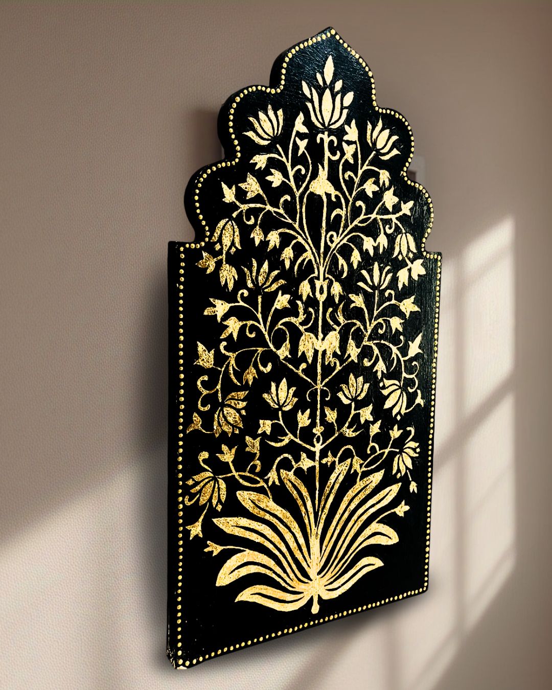 Mughal bloom wall frame (Gold)