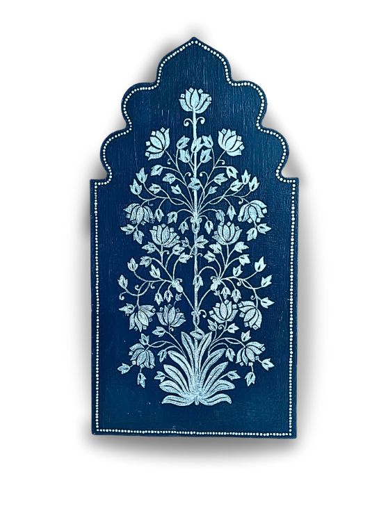 Mughal bloom wall frame (silver)