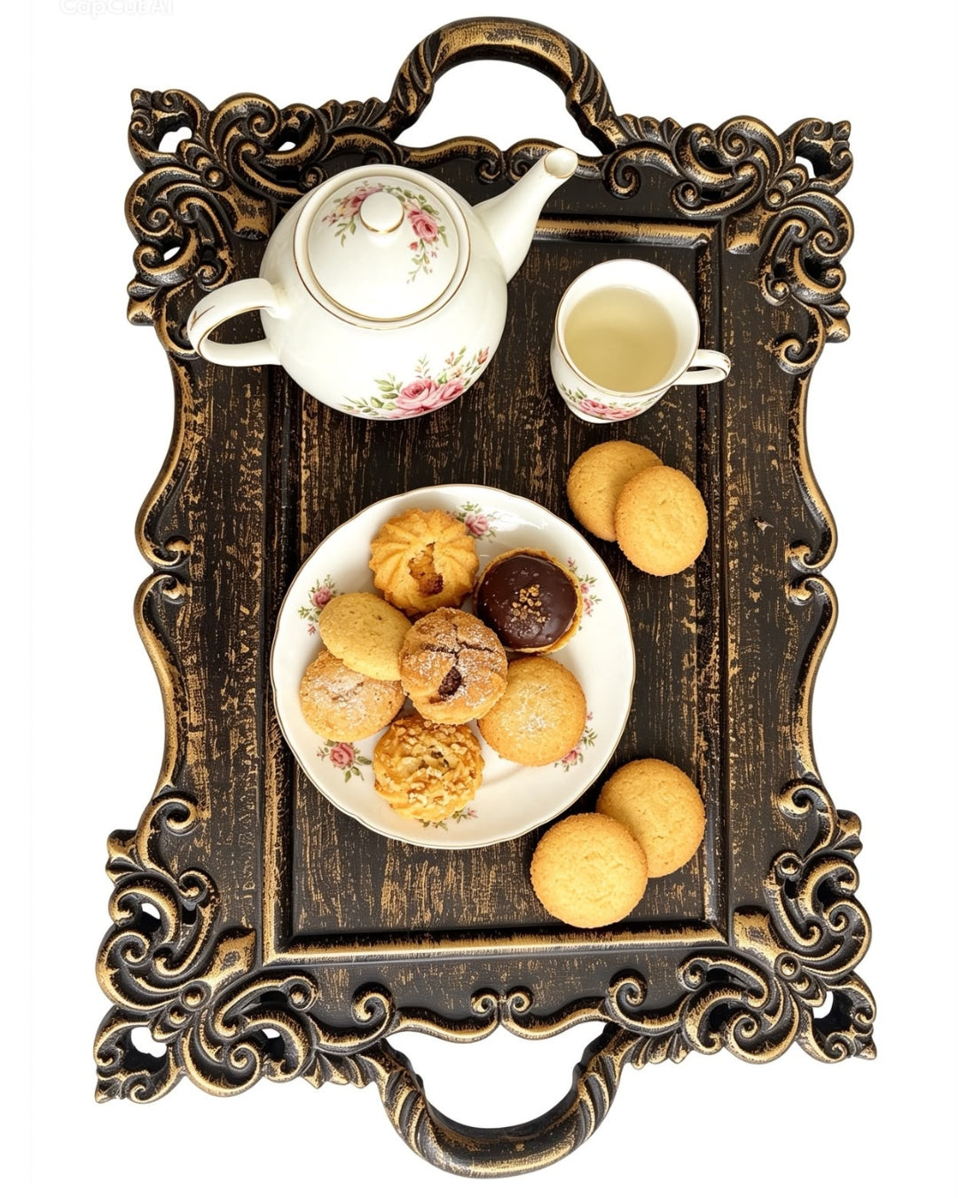 Vintage Bloom Serving Tray
