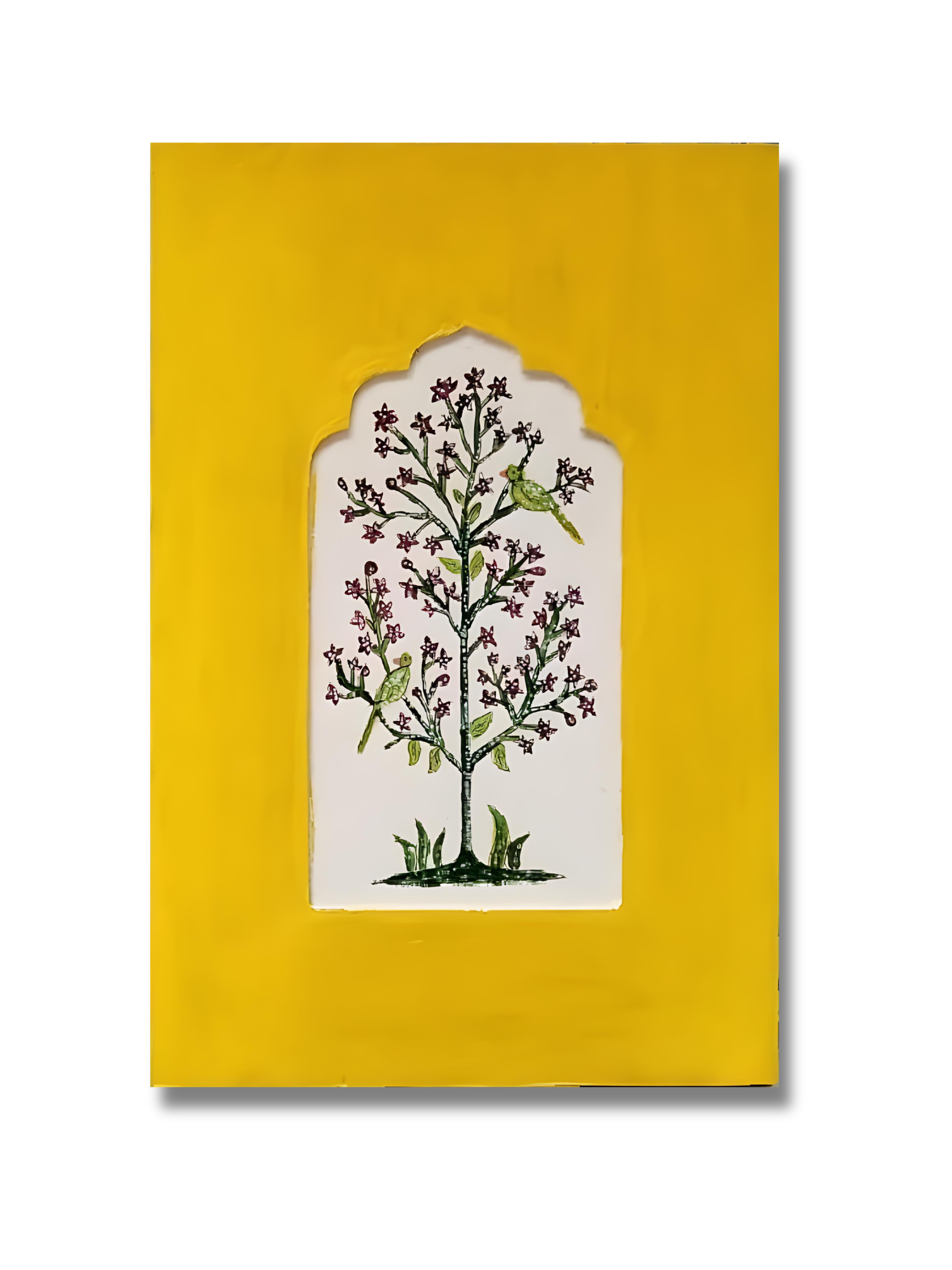 Mughal Art Frame Customized (Yellow)