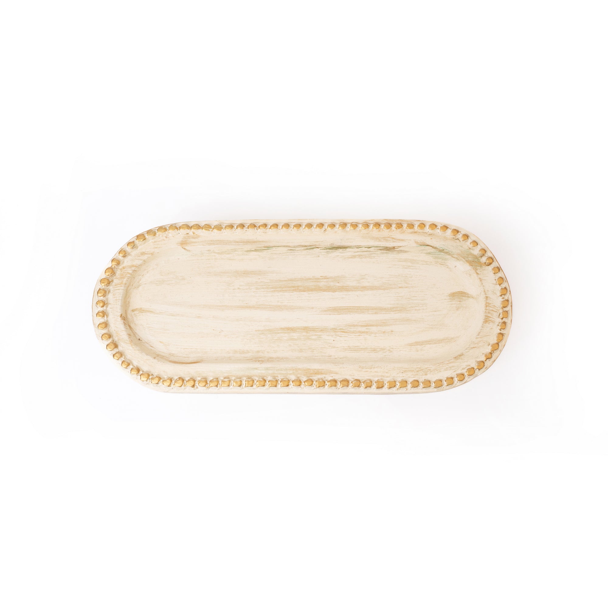 Round Deco Pearls Carving Tray