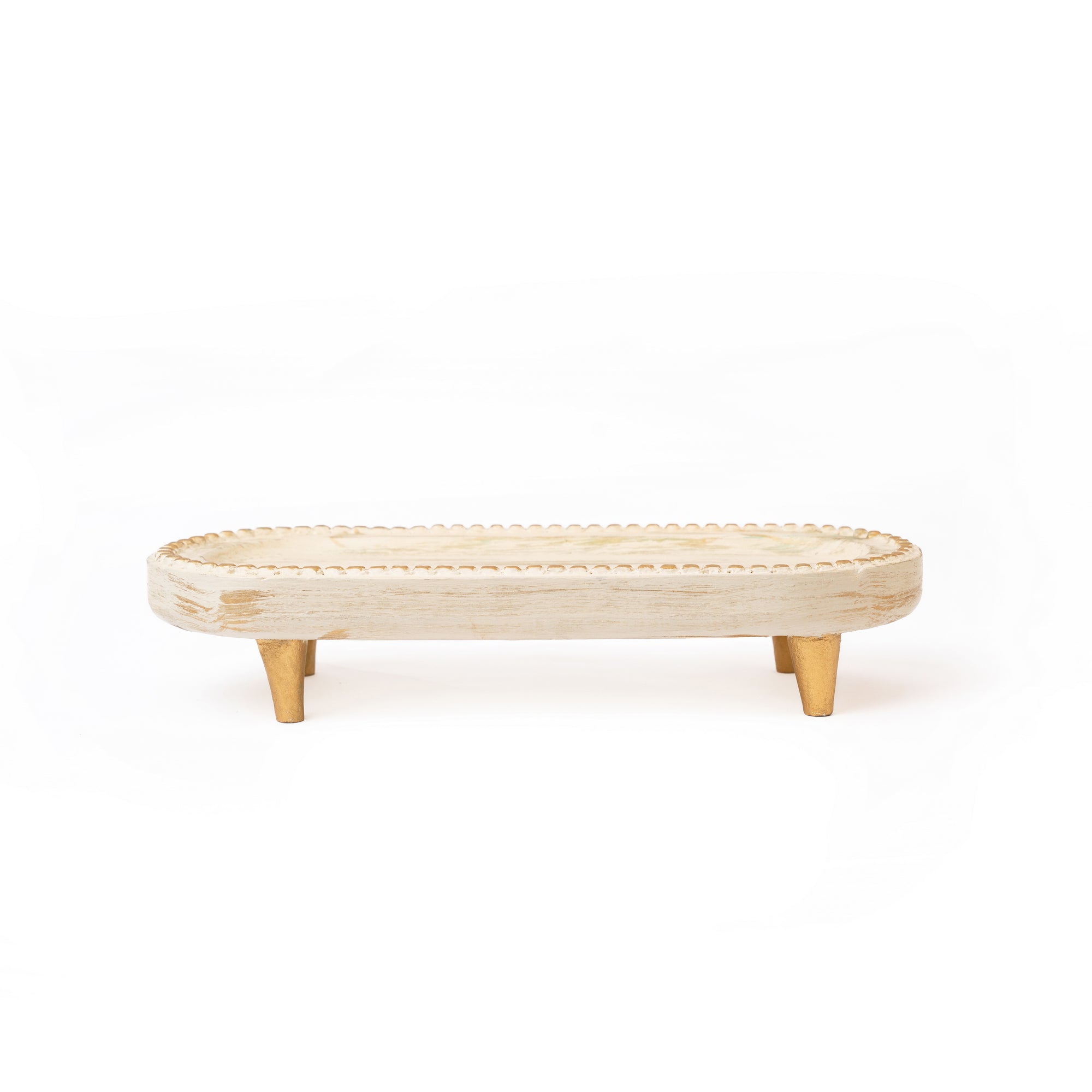 Round Deco Pearls Carving Tray