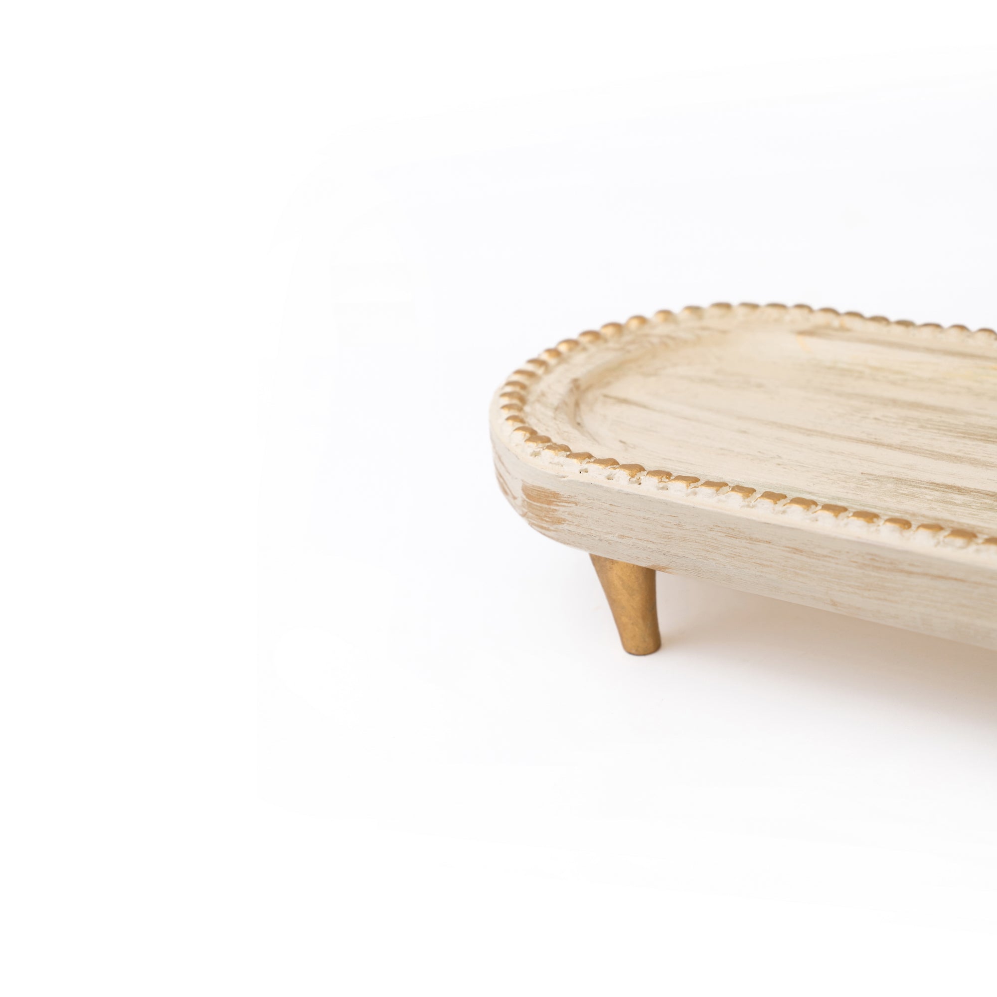 Round Deco Pearls Carving Tray