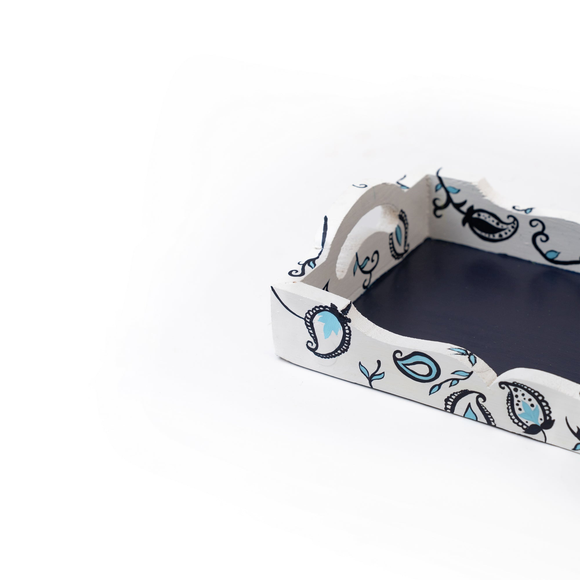 Blue Paisley Tray