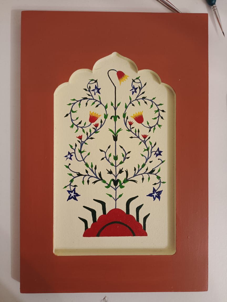 Mosaic Art frame orange