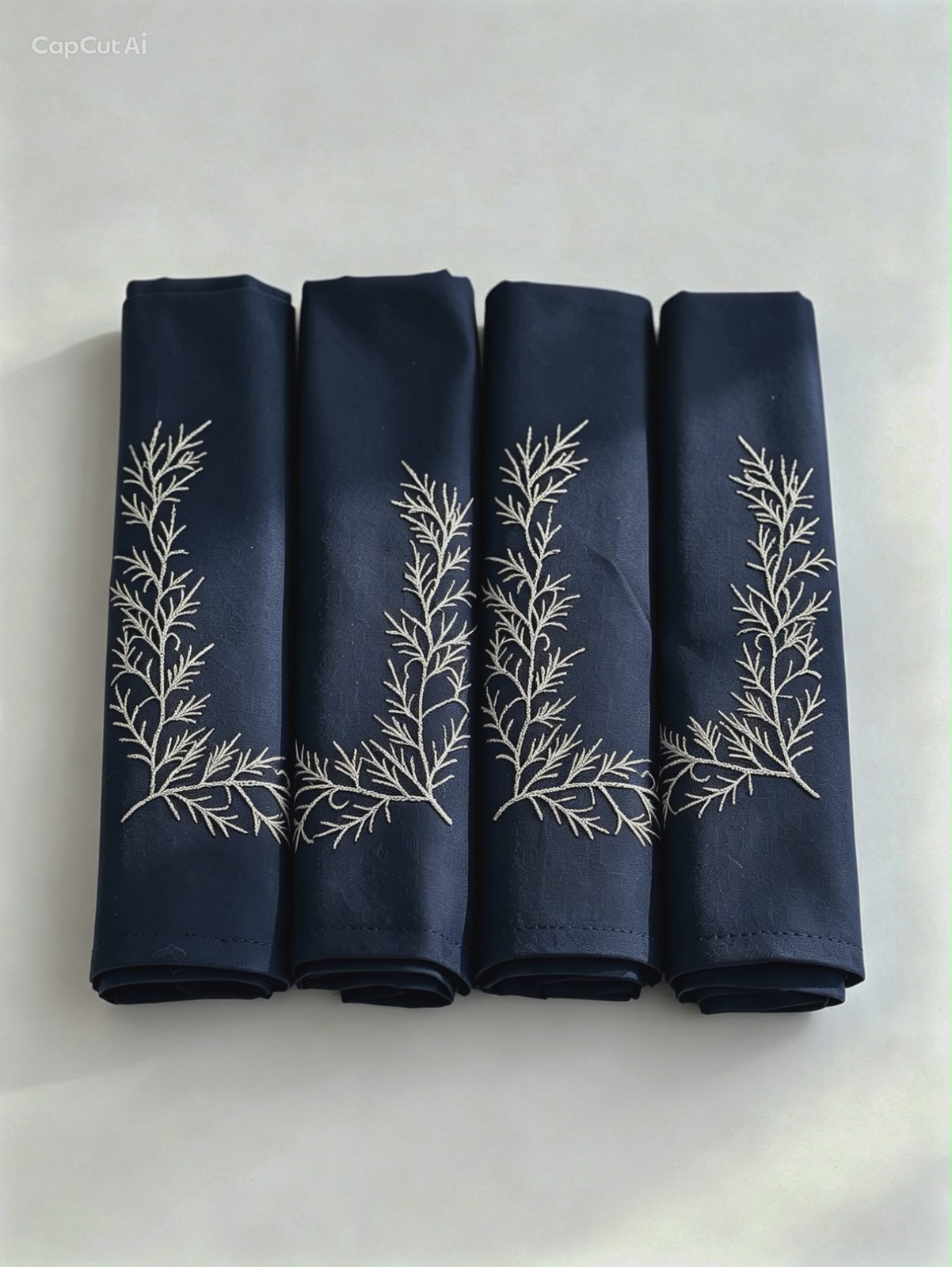 Midnight Fern Napkins Set Design 1